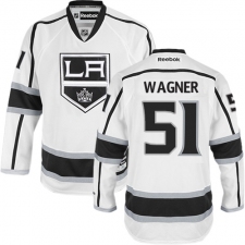 Women's Reebok Los Angeles Kings #51 Austin Wagner Authentic White Away NHL Jersey