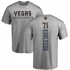 NHL Adidas Vegas Golden Knights #71 William Karlsson Gray Backer T-Shirt