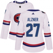 Women's Adidas Montreal Canadiens #27 Karl Alzner Authentic White 2017 100 Classic NHL Jersey