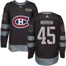 Men's Adidas Montreal Canadiens #45 Joe Morrow Premier Black 1917-2017 100th Anniversary NHL Jersey