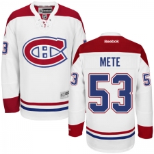 Men's Reebok Montreal Canadiens #53 Victor Mete Authentic White Away NHL Jersey
