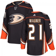 Men's Adidas Anaheim Ducks #21 Chris Wagner Authentic Black Home NHL Jersey