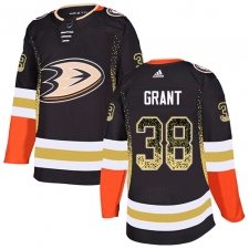 Men's Adidas Anaheim Ducks #38 Derek Grant Authentic Black Drift Fashion NHL Jersey