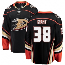 Men's Anaheim Ducks #38 Derek Grant Fanatics Branded Black Home Breakaway NHL Jersey