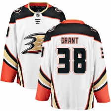 Men's Anaheim Ducks #38 Derek Grant Fanatics Branded White Away Breakaway NHL Jersey