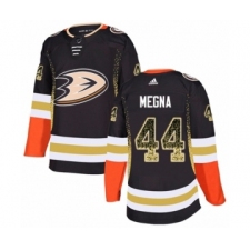 Men's Adidas Anaheim Ducks #44 Jaycob Megna Authentic Black Drift Fashion NHL Jersey