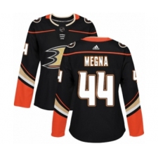 Women's Adidas Anaheim Ducks #44 Jaycob Megna Premier Black Home NHL Jersey