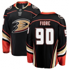 Men's Anaheim Ducks #90 Giovanni Fiore Fanatics Branded Black Home Breakaway NHL Jersey