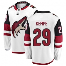 Men's Arizona Coyotes #29 Mario Kempe Fanatics Branded White Away Breakaway NHL Jersey