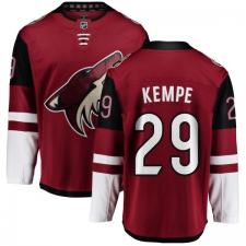 Youth Arizona Coyotes #29 Mario Kempe Fanatics Branded Burgundy Red Home Breakaway NHL Jersey