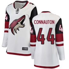 Women's Arizona Coyotes #44 Kevin Connauton Authentic White Away Fanatics Branded Breakaway NHL Jersey