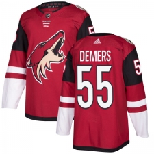 Men's Adidas Arizona Coyotes #55 Jason Demers Premier Burgundy Red Home NHL Jersey