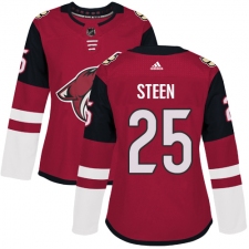 Women's Adidas Arizona Coyotes #25 Thomas Steen Premier Burgundy Red Home NHL Jersey