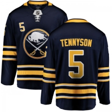 Men's Buffalo Sabres #5 Matt Tennyson Fanatics Branded Navy Blue Home Breakaway NHL Jersey