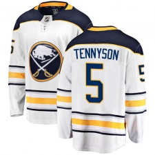 Men's Buffalo Sabres #5 Matt Tennyson Fanatics Branded White Away Breakaway NHL Jersey