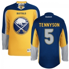 Men's Reebok Buffalo Sabres #5 Matt Tennyson Authentic Gold New Third NHL Jersey