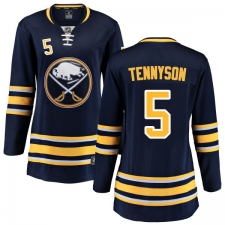 Women's Buffalo Sabres #5 Matt Tennyson Fanatics Branded Navy Blue Home Breakaway NHL Jersey