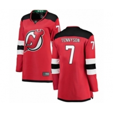 Women's New Jersey Devils #7 Matt Tennyson Fanatics Branded Red Home Breakaway Hockey Jersey