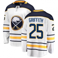 Men's Buffalo Sabres #25 Seth Griffith Fanatics Branded White Away Breakaway NHL Jersey