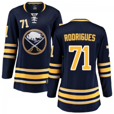 Women's Buffalo Sabres #71 Evan Rodrigues Fanatics Branded Navy Blue Home Breakaway NHL Jersey