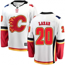 Men's Calgary Flames #20 Curtis Lazar Fanatics Branded White Away Breakaway NHL Jersey