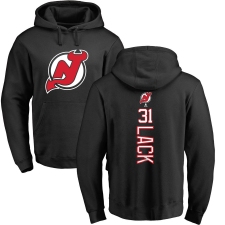 NHL Adidas New Jersey Devils #31 Eddie Lack Black Backer Pullover Hoodie