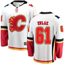 Men's Calgary Flames #61 Brett Kulak Fanatics Branded White Away Breakaway NHL Jersey