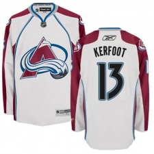 Men's Reebok Colorado Avalanche #13 Alexander Kerfoot Authentic White Away NHL Jersey