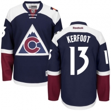 Youth Reebok Colorado Avalanche #13 Alexander Kerfoot Authentic Blue Third NHL Jersey