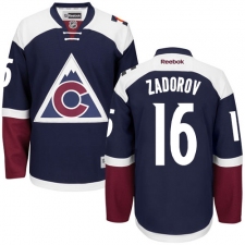 Women's Reebok Colorado Avalanche #16 Nikita Zadorov Authentic Blue Third NHL Jersey