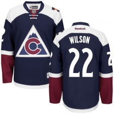 Women's Reebok Colorado Avalanche #22 Colin Wilson Authentic Blue Third NHL Jersey