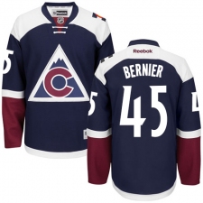 Men's Reebok Colorado Avalanche #45 Jonathan Bernier Authentic Blue Third NHL Jersey