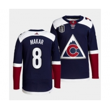 Men's Colorado Avalanche #8 Cale Makar Navy 2022 Stanley Cup Final Patch Stitched Jersey