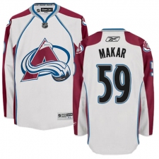 Men's Reebok Colorado Avalanche #59 Cale Makar Authentic White Away NHL Jersey
