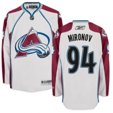 Men's Reebok Colorado Avalanche #94 Andrei Mironov Authentic White Away NHL Jersey