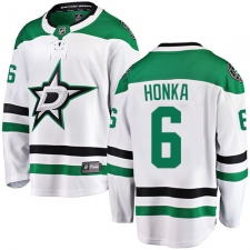 Men's Dallas Stars #6 Julius Honka Authentic White Away Fanatics Branded Breakaway NHL Jersey
