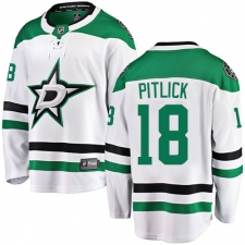 Men's Dallas Stars #18 Tyler Pitlick Fanatics Branded White Away Breakaway NHL Jersey
