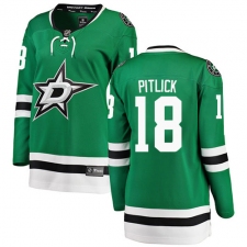 Women's Dallas Stars #18 Tyler Pitlick Authentic Green Home Fanatics Branded Breakaway NHL Jersey