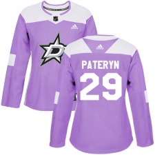 Women's Adidas Dallas Stars #29 Greg Pateryn Authentic Purple Fights Cancer Practice NHL Jersey