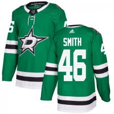 Men's Adidas Dallas Stars #46 Gemel Smith Authentic Green Home NHL Jersey