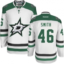 Men's Reebok Dallas Stars #46 Gemel Smith Authentic White Away NHL Jersey