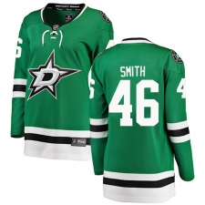 Women's Dallas Stars #46 Gemel Smith Authentic Green Home Fanatics Branded Breakaway NHL Jersey