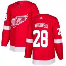 Youth Adidas Detroit Red Wings #28 Luke Witkowski Premier Red Home NHL Jersey