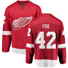 Men's Detroit Red Wings #42 Martin Frk Fanatics Branded Red Home Breakaway NHL Jersey