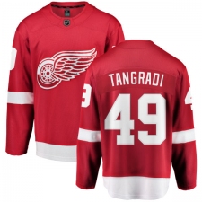 Men's Detroit Red Wings #49 Eric Tangradi Fanatics Branded Red Home Breakaway NHL Jersey