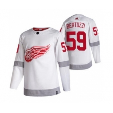 Men's Detroit Red Wings #59 Tyler Bertuzzi White 2020-21 Reverse Retro Alternate Hockey Jersey