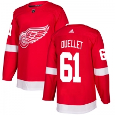 Men's Adidas Detroit Red Wings #61 Xavier Ouellet Authentic Red Home NHL Jersey