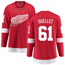 Women's Detroit Red Wings #61 Xavier Ouellet Fanatics Branded Red Home Breakaway NHL Jersey