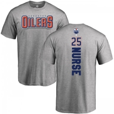 NHL Adidas Edmonton Oilers #25 Darnell Nurse Ash Backer T-Shirt