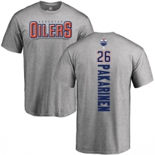 NHL Adidas Edmonton Oilers #26 Iiro Pakarinen Ash Backer T-Shirt